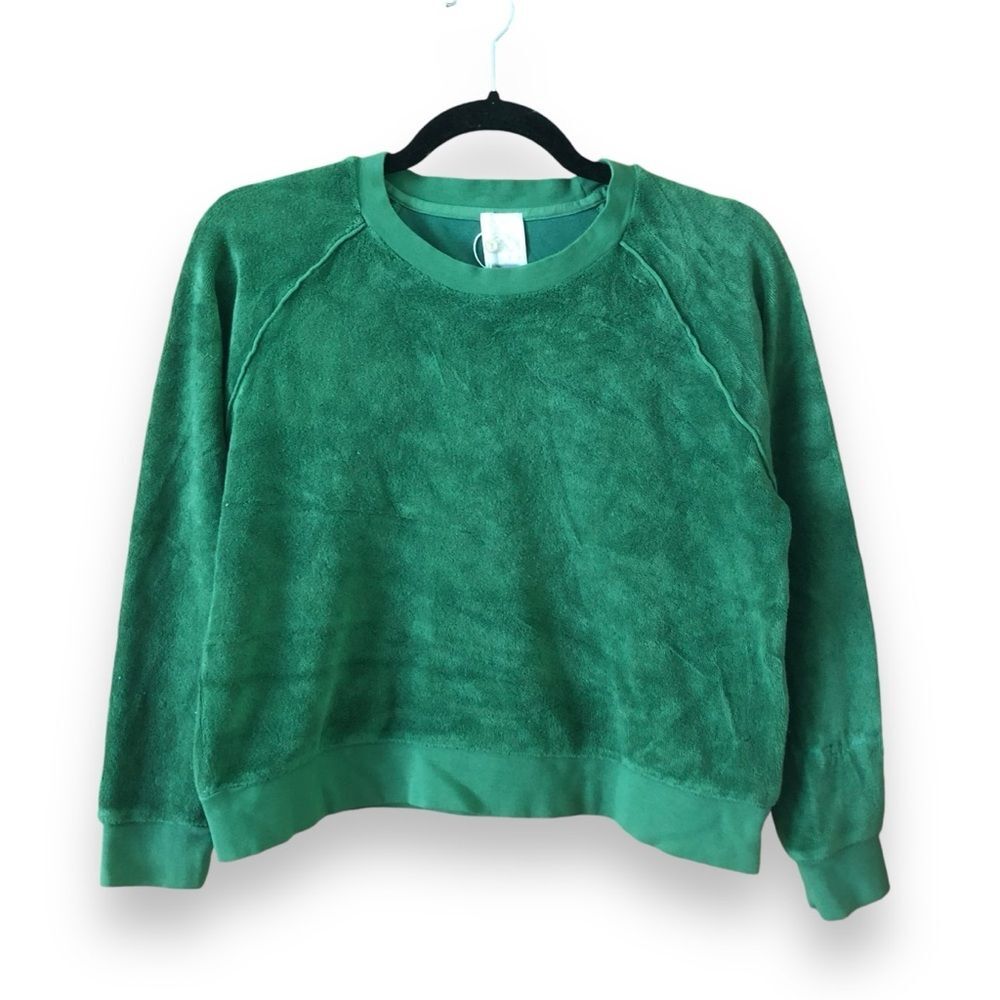 Suzie Kondi Kids Crew Top in Beach Terry Green NWT Size 12 Vacation Summer